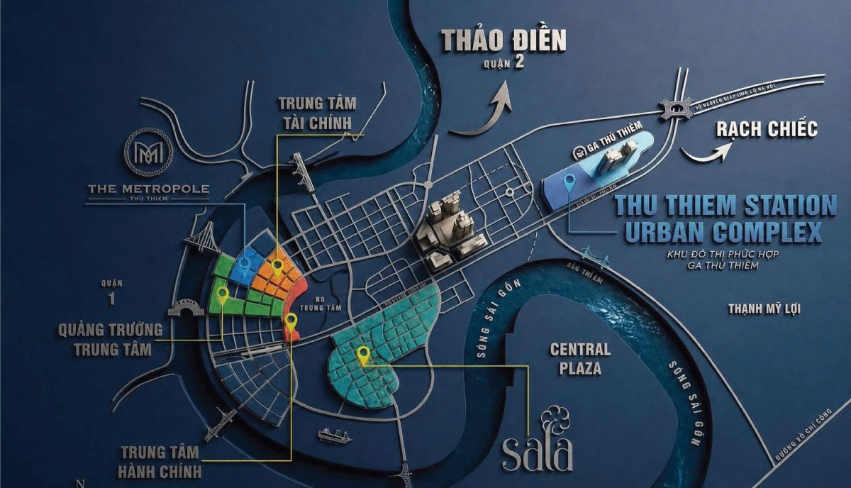 Vị trí đắc địa của dự án The Magneta tại Khu đô thị phức hợp Ga Thủ Thiêm